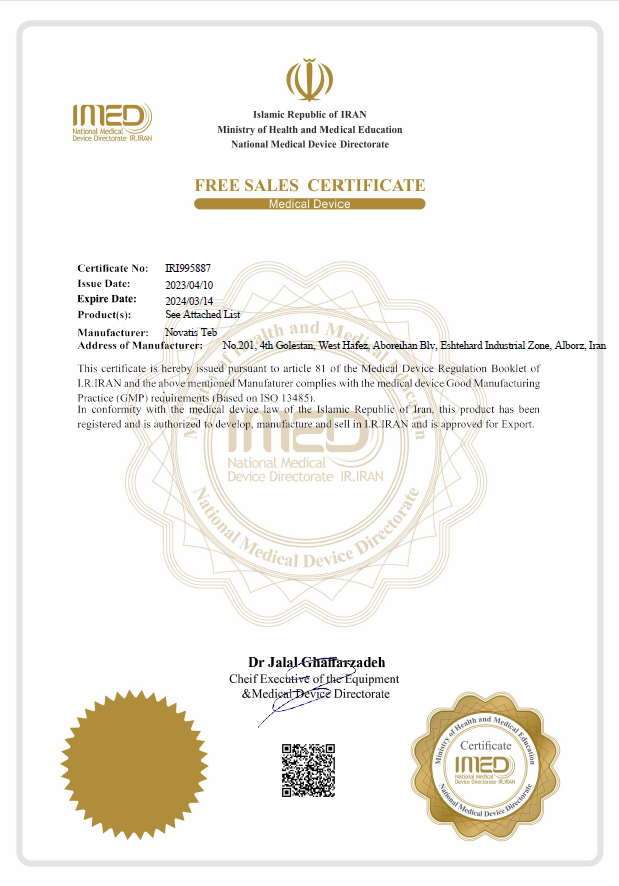 Portable Reverse Osmosis Unit Free Sale Certificate